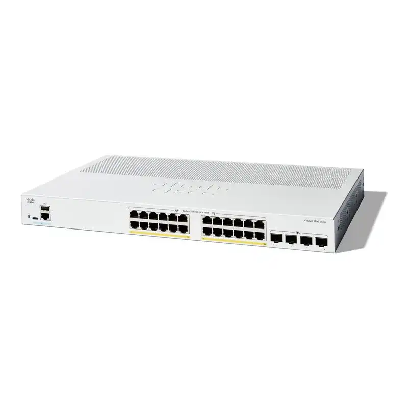 Cisco Catalyst 1200-24P-4X - Commutateur - C3 - intelligent - 24 x 10 - 100 - 1000 (PoE+) + 4 x Ethern... (C1200-24P-4X)_1